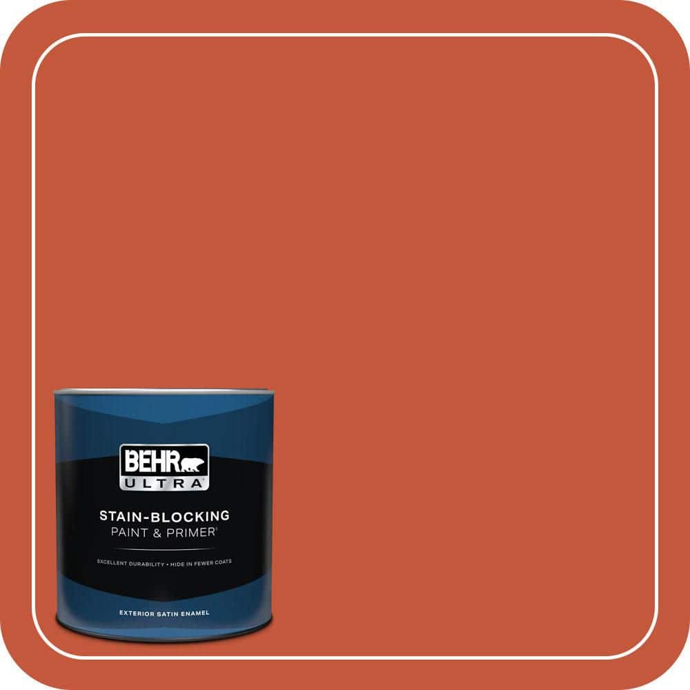 1 qt. #BIC-31 Fire Coral Satin Enamel Exterior Paint & Primer product image for price tracking