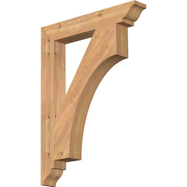 Ekena Millwork 3.5 in. x 32 in. x 24 in. Western Red Cedar Westlake Traditional Smooth Bracket