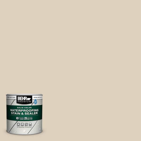 8 oz. #OR-W07 Spanish Sand Solid Color Waterproofing Exterior Wood Stain and Sealer Sample