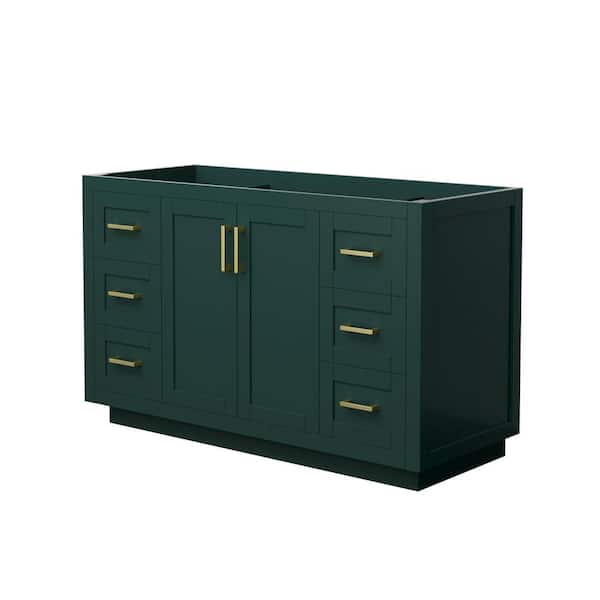 Wyndham Collection Miranda 53.25 in. W x 21.75 in. D x 33 in. H Single Bath Vanity Cabinet without Top in Green