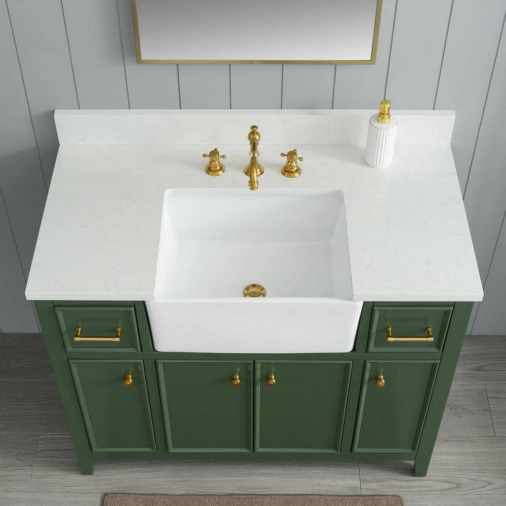 Evergreen 42'' Freestanding Single Bathroom Vanity with Ceramic Sink