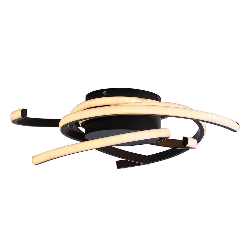 22 in. 1-Light Modern Linear LED Flush Mount Ceiling Lighting Fixtures
