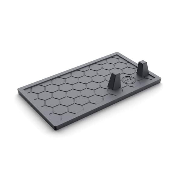Outset 9.5 in. x 6 in. Silicone Grill Mat Utensil Holder with Tong Station