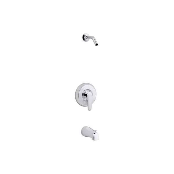 Kohler 1 Handle Rite Temp Bath And Shower Valve Trim Kit Less Showerhead In Polished Chrome 0073