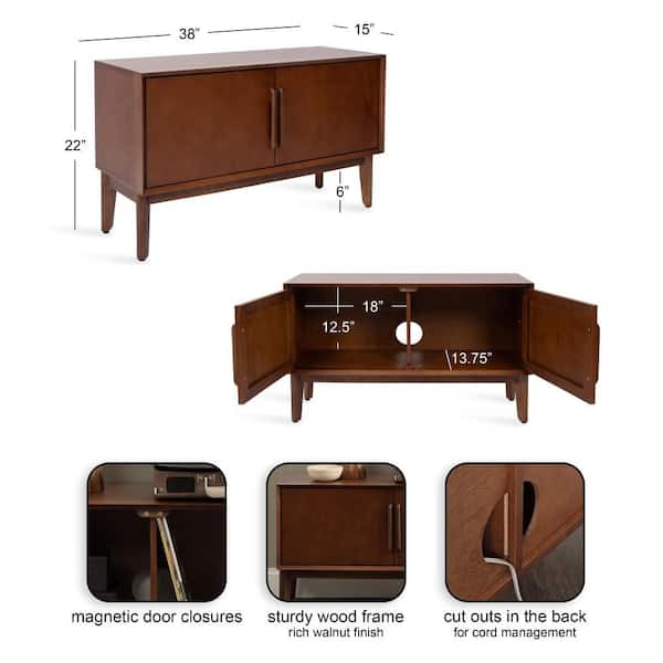McCutcheon Walnut Brown 22 in. H Accent Storage Cabinet