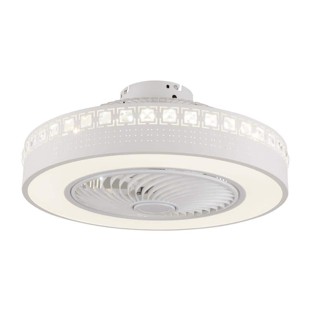 OUKANING 23 in. Integrated LED Indoor White Modern Flush Mount