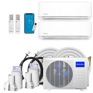 DIY 21,000 BTU 1.5 Ton 2-Zone Ductless Mini-Split Air Conditioner and Heat Pump - 230V/60Hz
