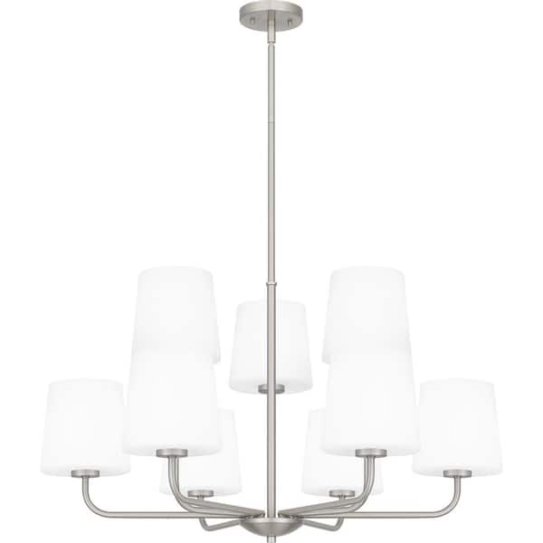 Gallagher 9 light Brushed Nickel Chandelier