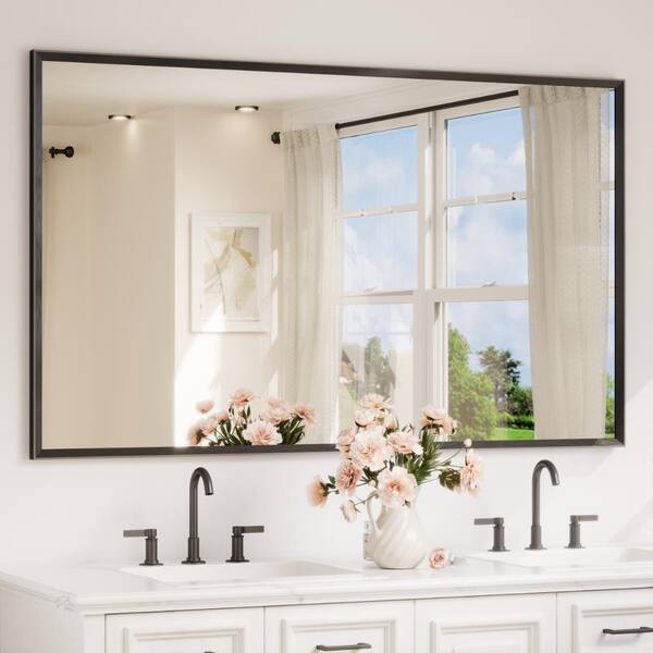 Reviews for Keonjinn 55 in. W x 36 in. H Beveled Bathroom Mirrors ...