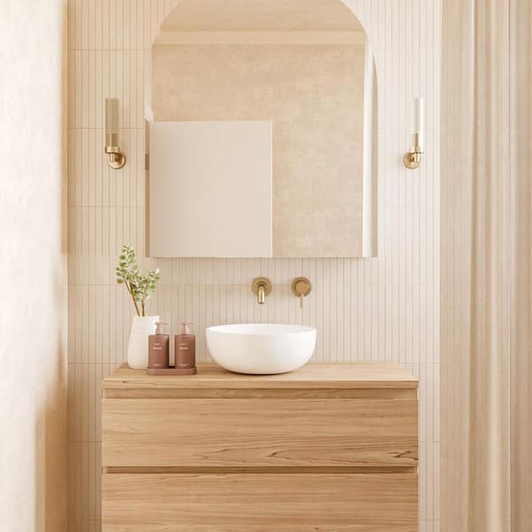 Sahara Square 1 in. x 12 in. Matte White Porcelain Mosaic Tile (4.84 sq. ft./Case)