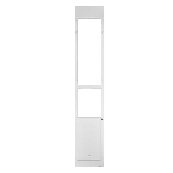 Dog Door for Sliding Glass Door, 91 to 96 in. Adjustable Height, Aluminum Alloy Frame,13 5/8 x 23 5/8 in. Door Mount