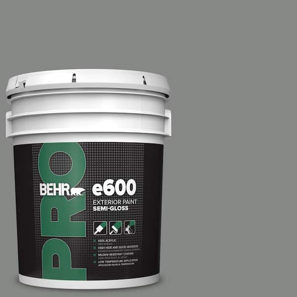 5 gal. #PPU25-17 Euro Gray Semi-Gloss Acrylic Exterior Paint