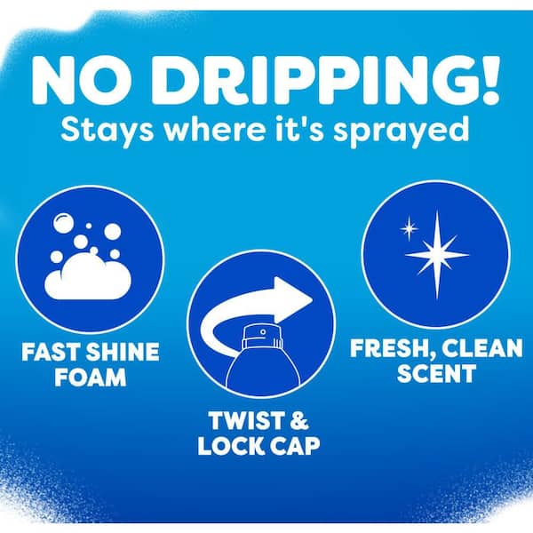 19 oz. Glass Cleaner Fast Shine Foam, Rainshower Scent 8-Pack