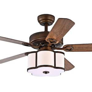 Geloy 48 in. 3-Light Indoor Bronze Remote Controlled Ceiling Fan with Light Kit