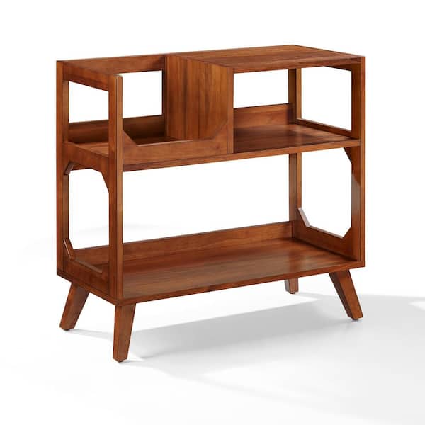 CROSLEY FURNITURE Asheville Walnut Medium Record Storage Console