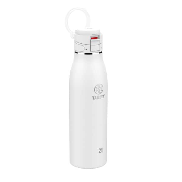 DEARART 17oz White Insulated Water Bottle No Straw, Stainless Steel Keep Hot Coffee Hot/Cold Over 12 Hours, 100% Leakproof and Tea Strainer