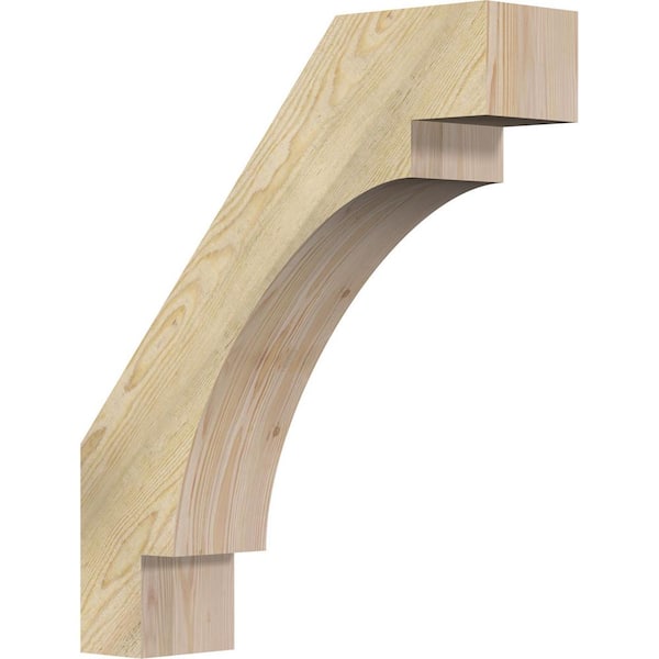 Ekena Millwork 6"W x 24"D x 28"H Merced Rough Sawn Knee Brace, Douglas Fir