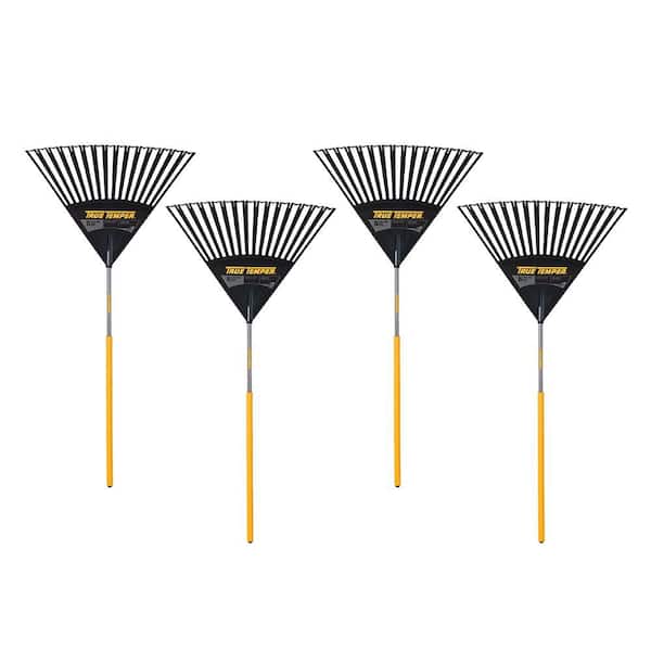 4-Piece Poly Leaf Rake Garden Tool Set