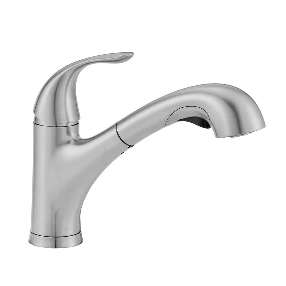 Stainless Steel Single-Handle Pull-Out Kitchen Faucet with TurboSpray