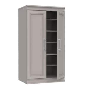 Modular Storage 21.38 in. W Smoky Taupe Reach-In Tower Wall Mount 12-Shelf Wood Closet System