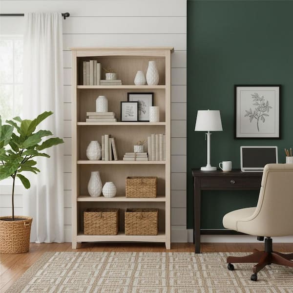 International Concepts 60 in. H Unfinished Solid Wood 5-Shelf