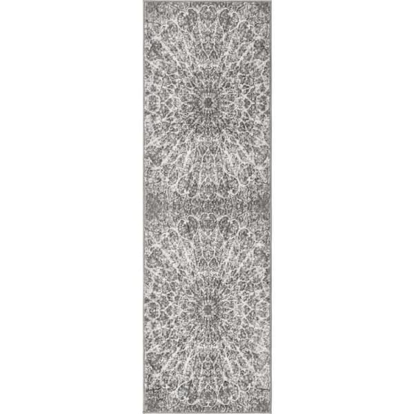 Unique Loom Sofia Grace Dark Gray 2' 0 x 6' 7 Runner Rug