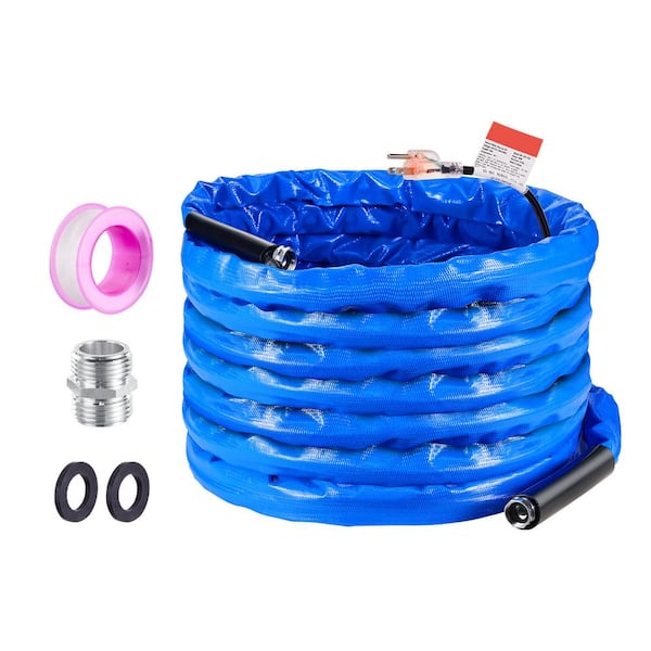 SKYSHALO 50 ft. Heated Water Hose for RV, Heated Drinking Water Hose with Corrugated Cover Antifreeze to-45°F, Automatic