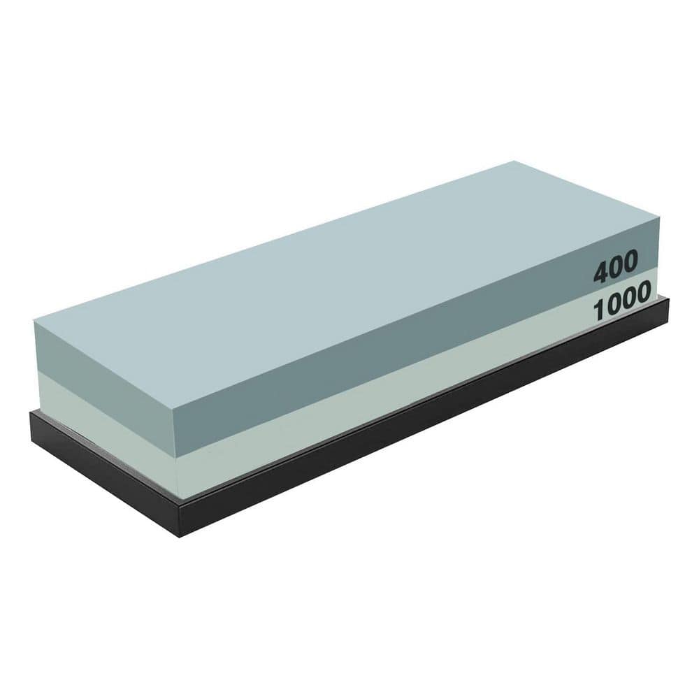 7.08 in. 400/1000-Grit White Aluminum Oxide Corundum Whetstone with Non-Slip Rubber Base Wet Stone Knife Sharpener Kit price history on PriceWatchPro