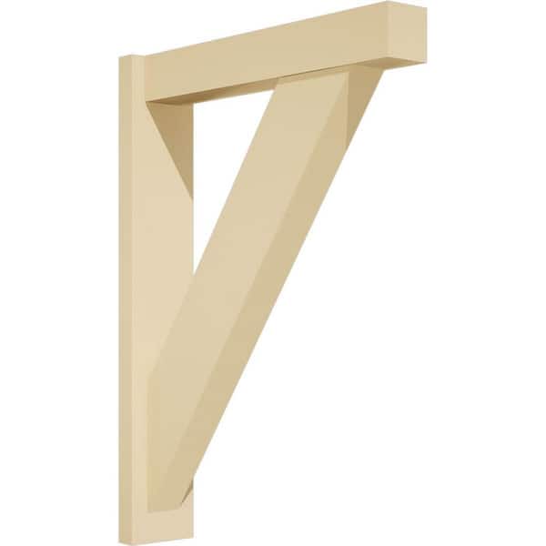 Ekena Millwork Traditional 5 in. W x 32 in. H x 24 in. D Signature Urethane Polyurethane Outlooker with Block Ends