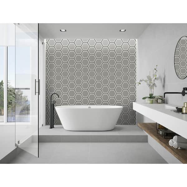 Hensly Hive 9 in. x 10 in. Matte Porcelain Floor and Wall Tile (6.89 sq. ft./Case)