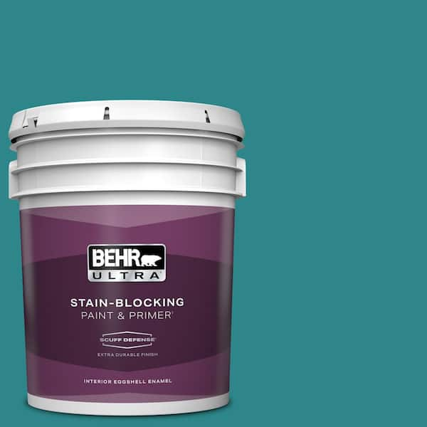 BEHR ULTRA 5 gal. #M460-6 Thai Teal Extra Durable Eggshell Enamel Interior Paint & Primer