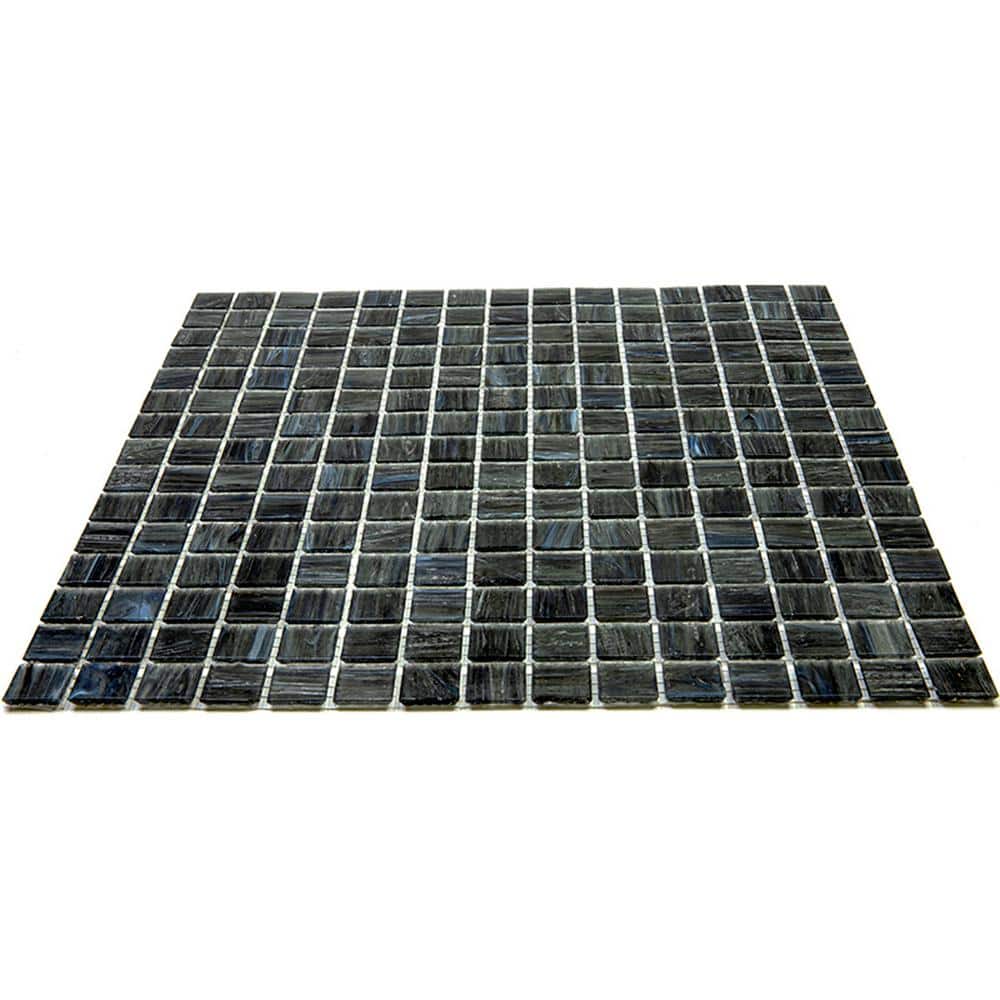 Celestial 12" x 12" Milestone Gray Glass Mosaic Tile