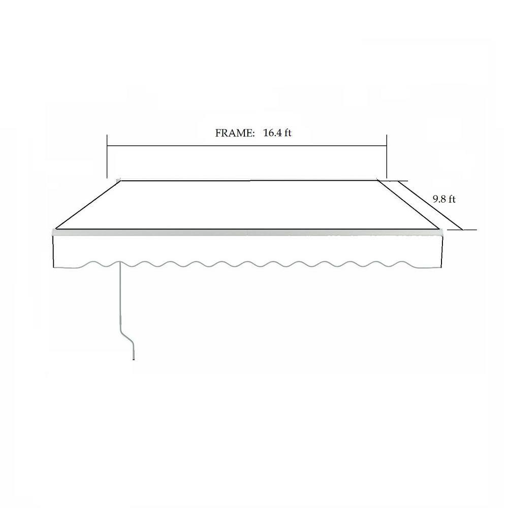 ALEKO 20' x 10' Black Motorized Retractable Patio Awning with White Frame