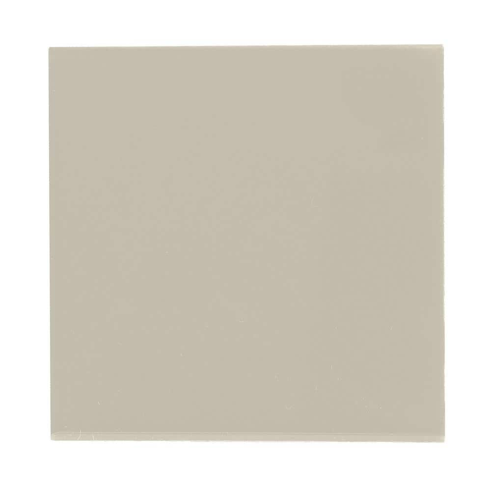 Daltile Restore Natural Gray Glossy 4-1/4 in. x 4-1/4 in. Glazed ...