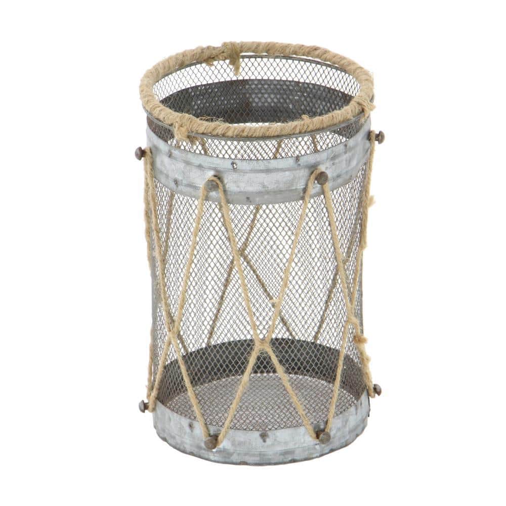 Elegant Silver Metal Hanging Hurricane Candle Lantern Trio