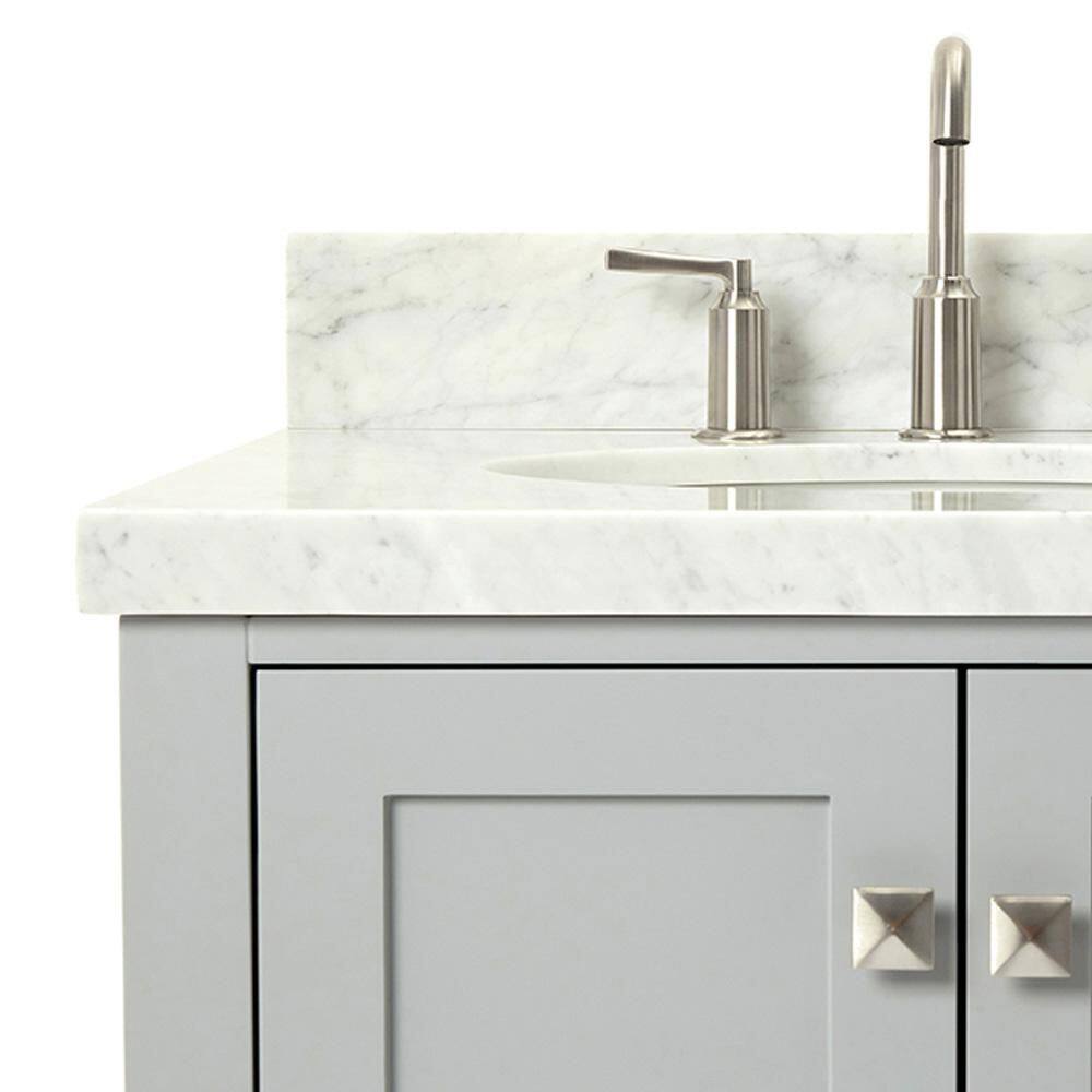 Cambridge 37" Gray Marble Top Single Sink Vanity