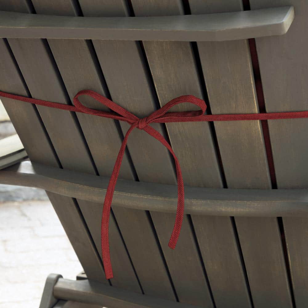 Nautical Red Plush Tufted Adirondack Chair Cushion Set