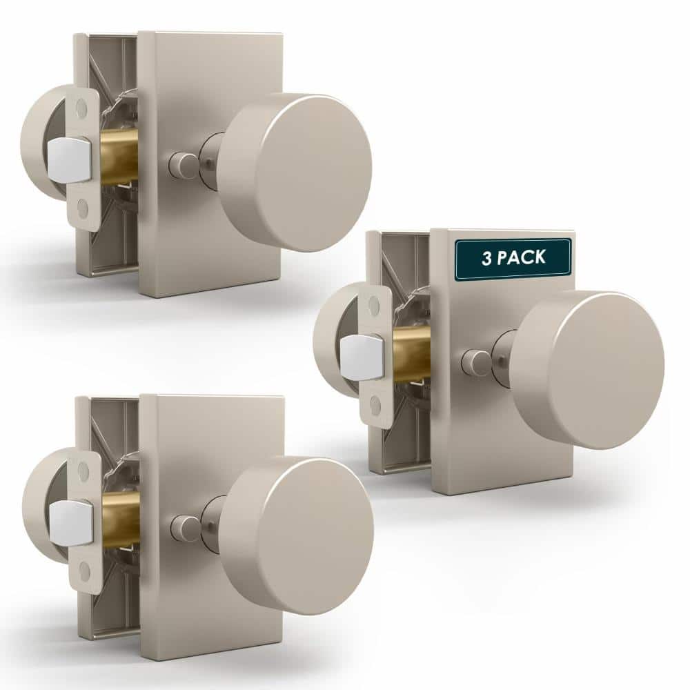 Laura Entry Door Handles - 3 Pack Reversible Satin Nickel Door Handle - Satin Nickel price history on PriceWatchPro