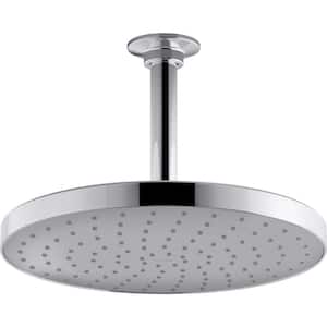 Awaken 1-Spray Patterns with 1.75 GPM 9.875 in. Ceiling Mount Fixed Shower Head in Polished Chrome