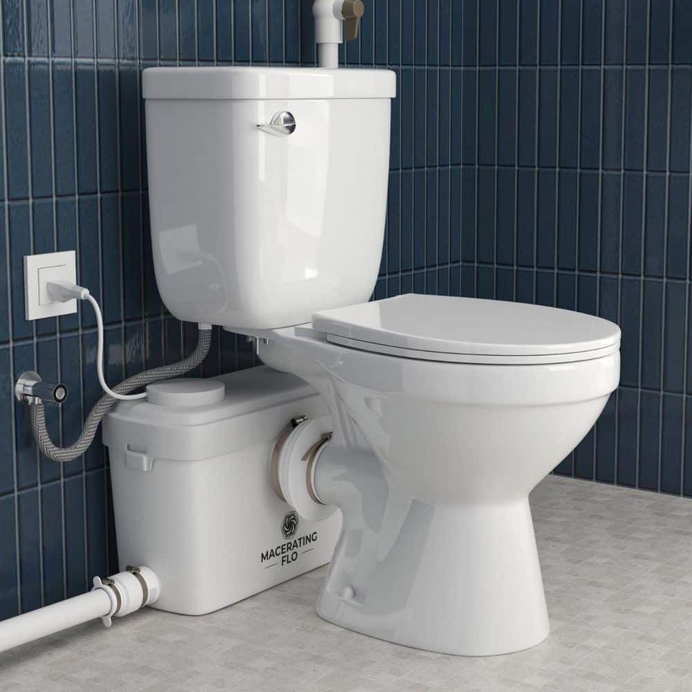 Macerating 2-Piece Toilet with 600W Macerator Pump in White, 1.6 GPF Single Flush, 16.5 in. Seat Height, Extension Pipes price history on PriceWatchPro