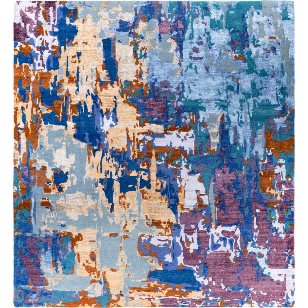 Modern-Contemporary Gold 9 X 12 Hand-Knotted Wool Silk Indoor Area Rug price history on PriceWatchPro