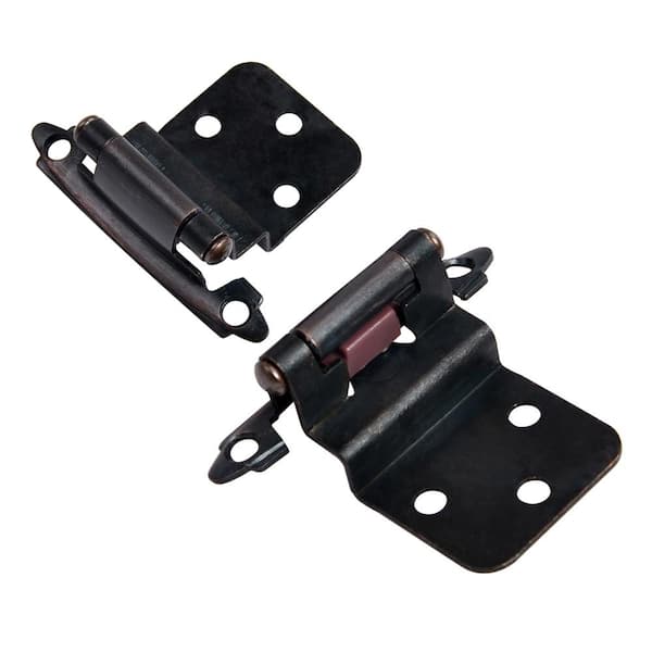 null Oil Rubbed Bronze 3/8 in. Inset Hinge (25-Pairs)