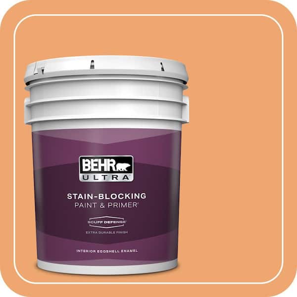 BEHR ULTRA 5 gal. Home Decorators Collection #HDC-SP16-04 Apricot Jam Extra Durable Eggshell Enamel Interior Paint & Primer