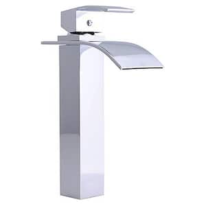 Raina Single-Handle Single-Hole Vessel Bathroom Faucet in Polished Chrome