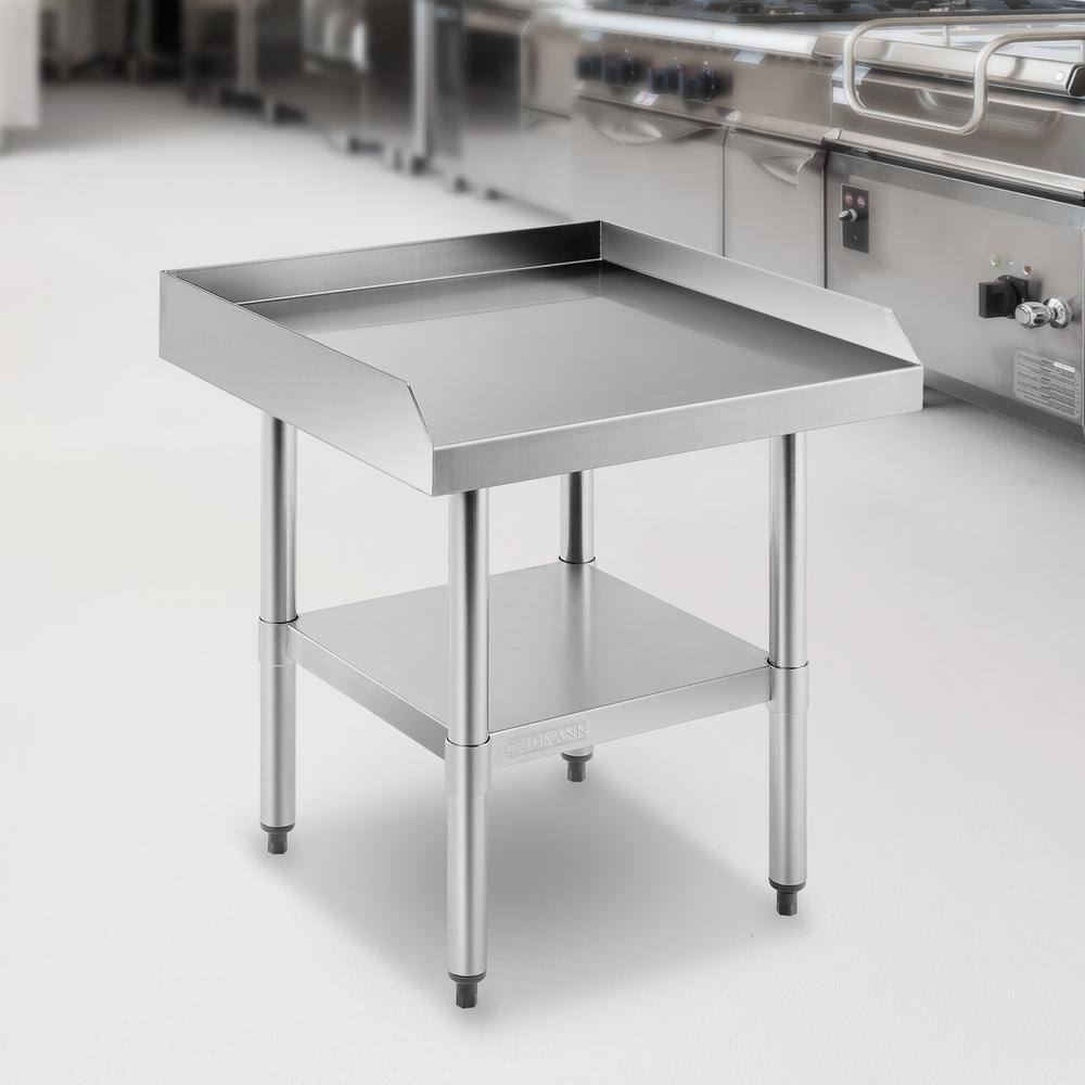24" Cream & Stainless Steel Commercial Kitchen Prep Stand