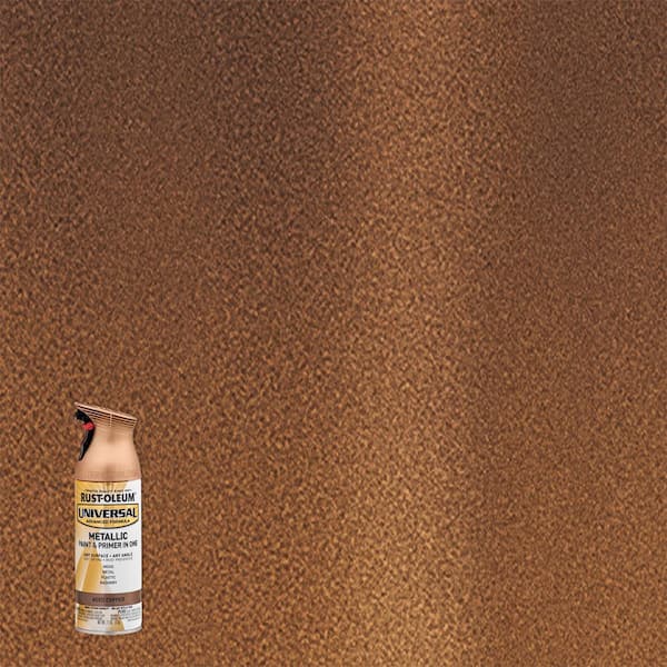 Rust Oleum Universal 11 Oz All Surface Metallic Aged Copper Spray Paint And Primer In One 6 Pack 249132 The Home Depot