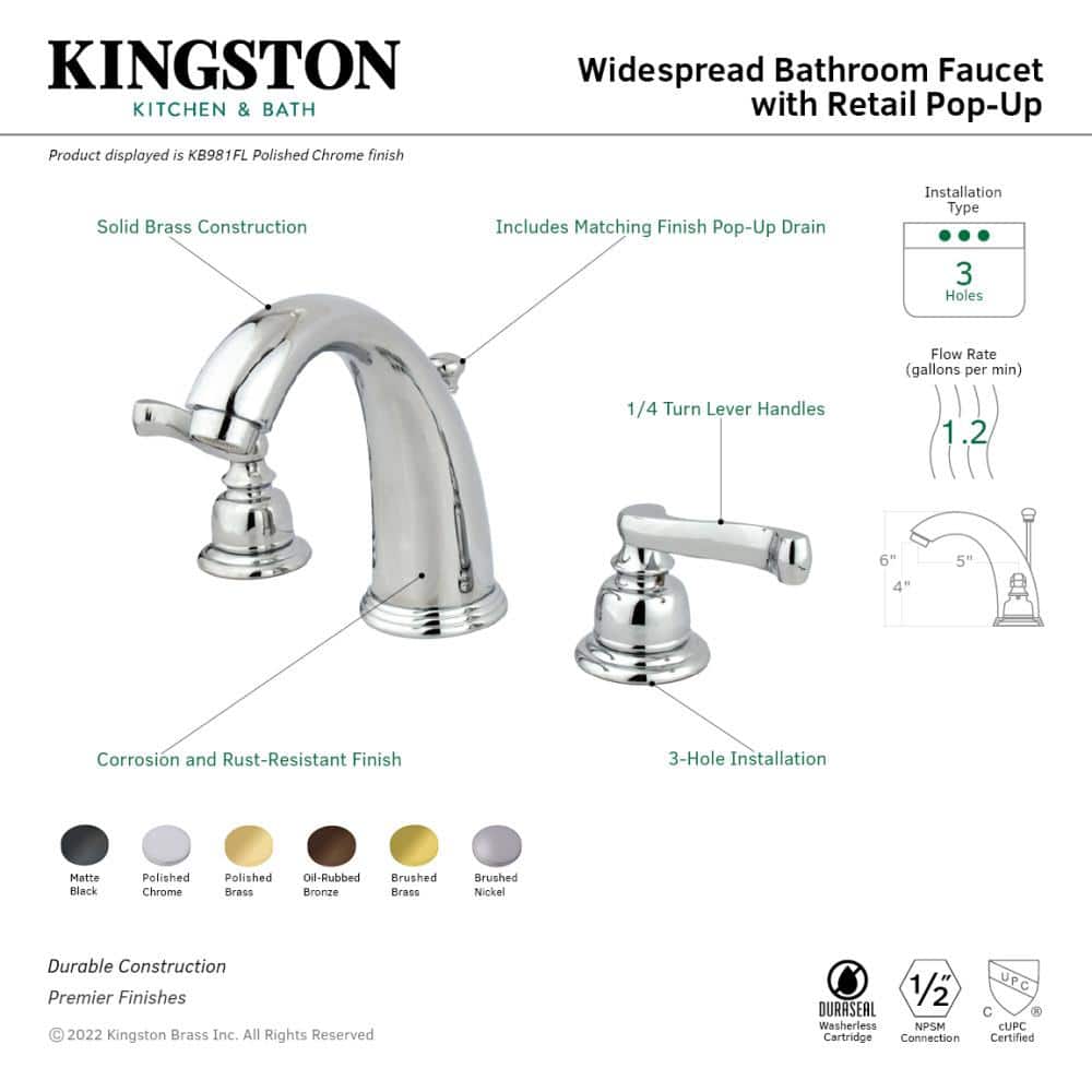 Royale Oil Rubbed Bronze Widespread Bathroom Faucet