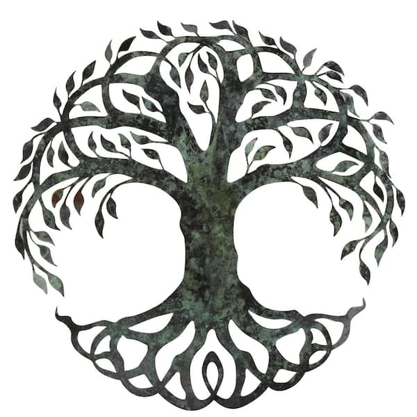 Tree Of Life Frameless Design Iron Bronze Finish Wall Art 21112 - The ...