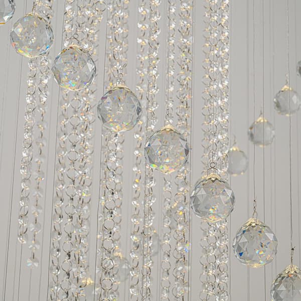 LLHZSY Adelman 10-Light Modern Chrome High Ceiling Crystal