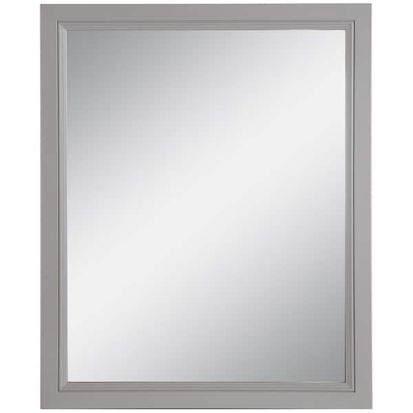 Home Decorators Collection Teasian 25.67 in. W x 31.38 in. H Framed Wall Mirror in Sterling Gray